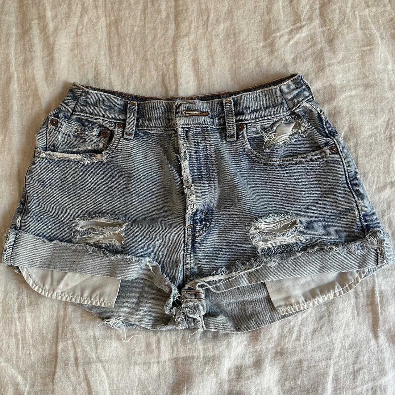 high rise drawstring shorts