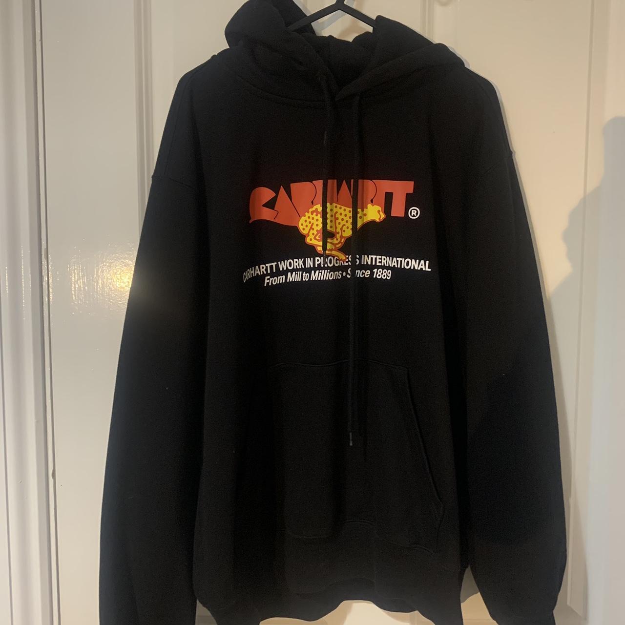 black cheetah carhartt hoodie // worn 2-3 times