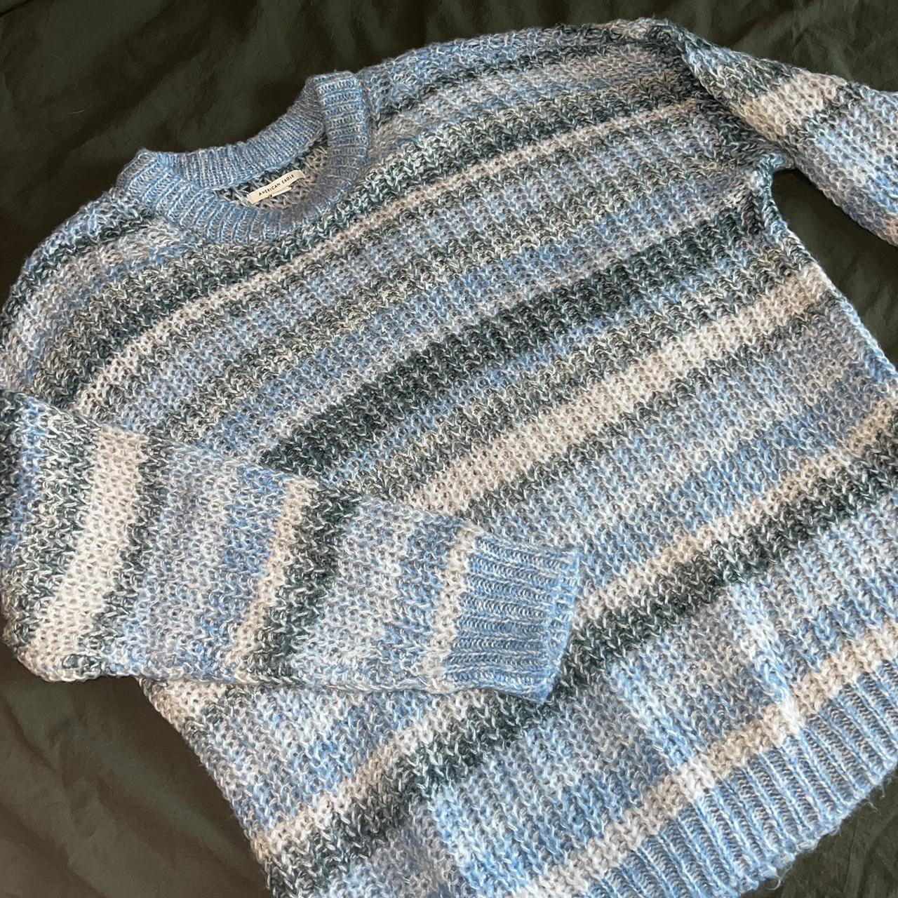 American Eagle Oversized Light Blue Sweater Very... - Depop