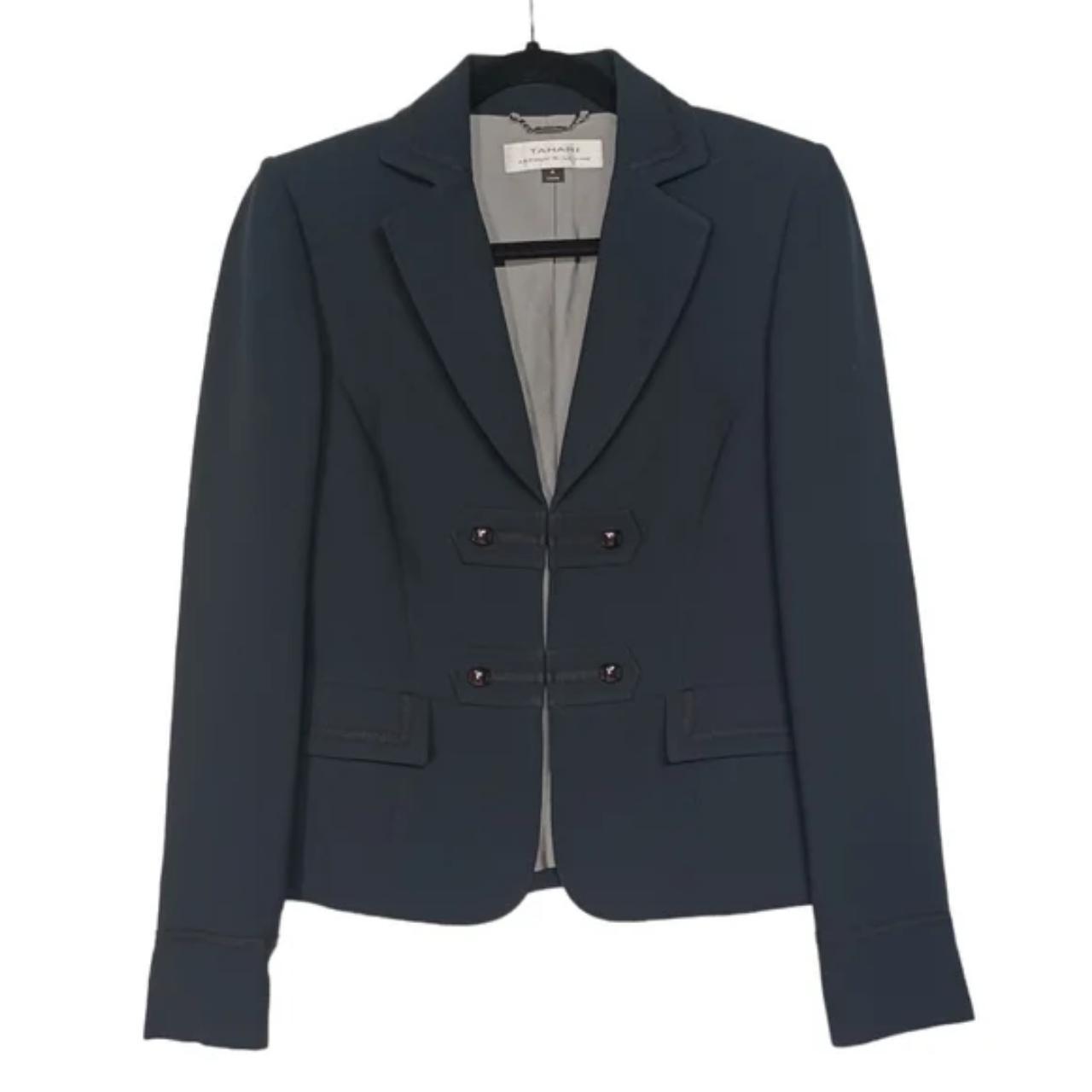 TAHARI Arthur Levine Navy Blue Military Depop