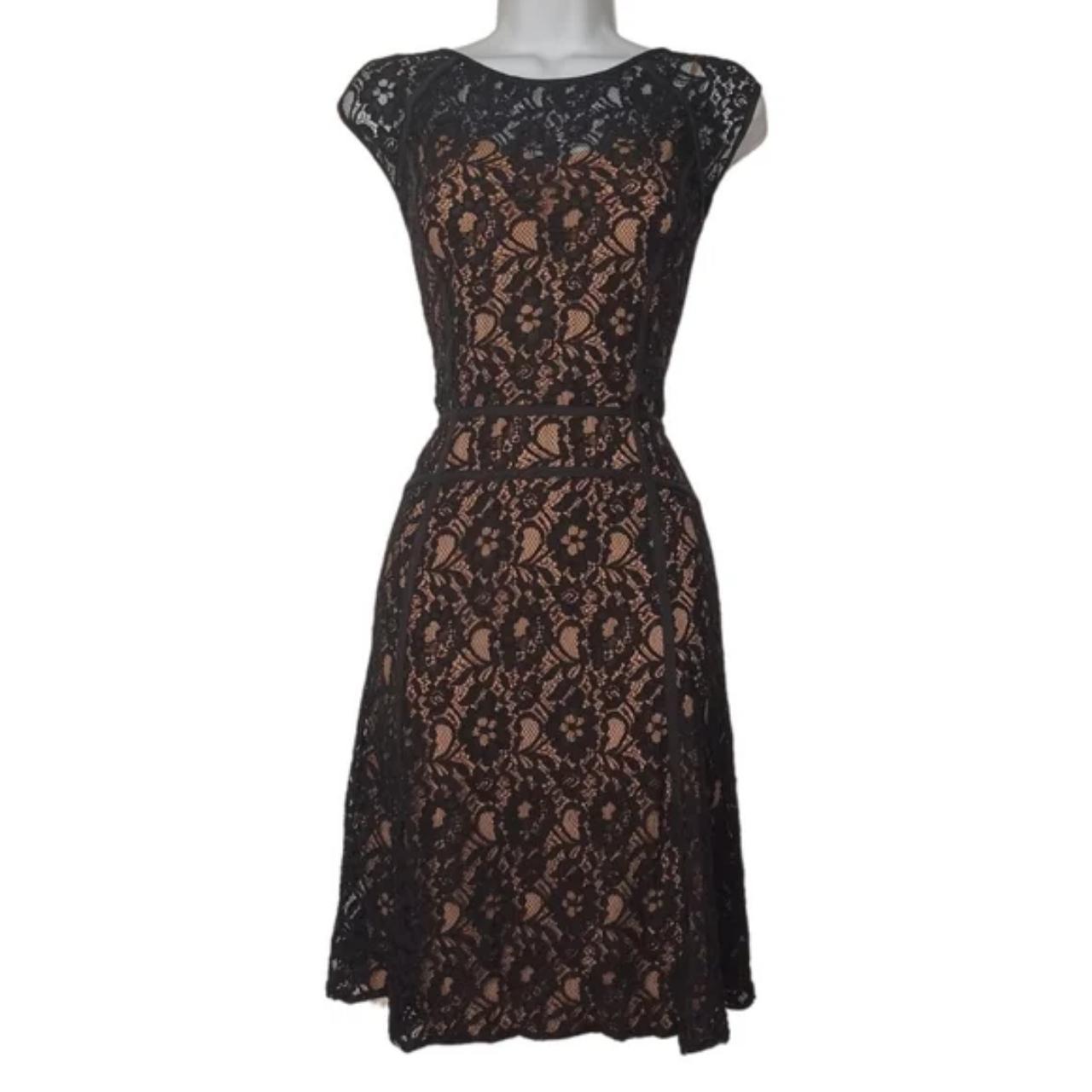 BCBG Lace Overlay Cocktail Dress