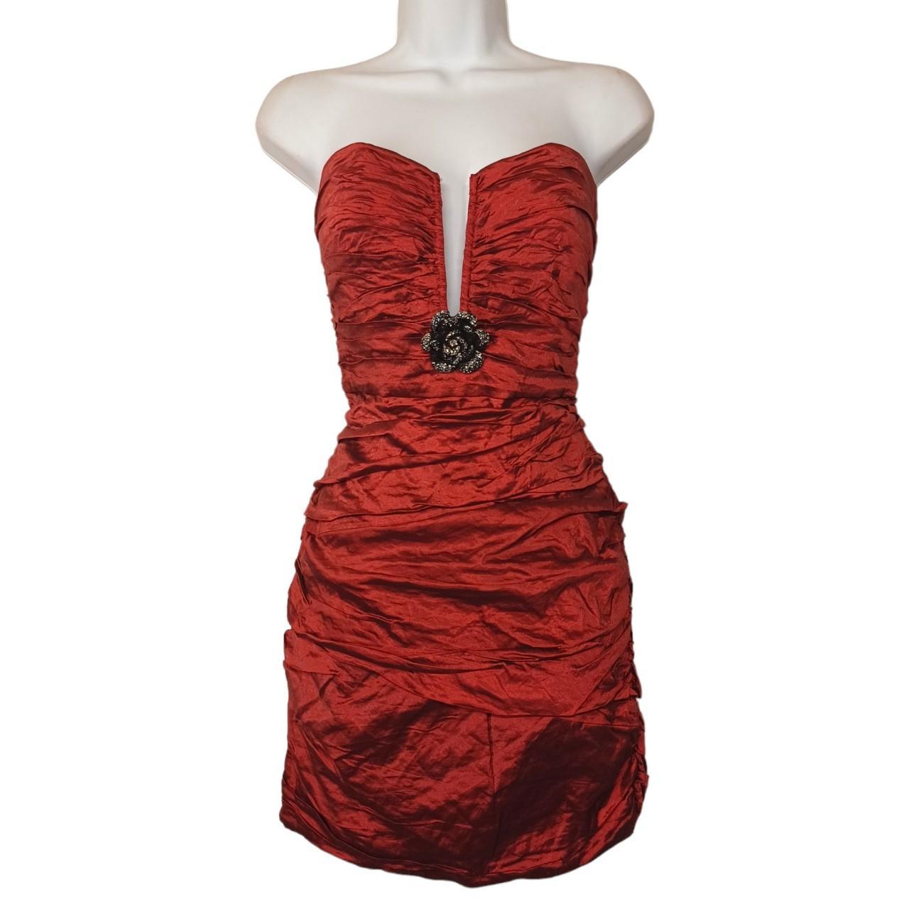 338 BCBGMAXAZRIA Tristina Ruby Red Strapless