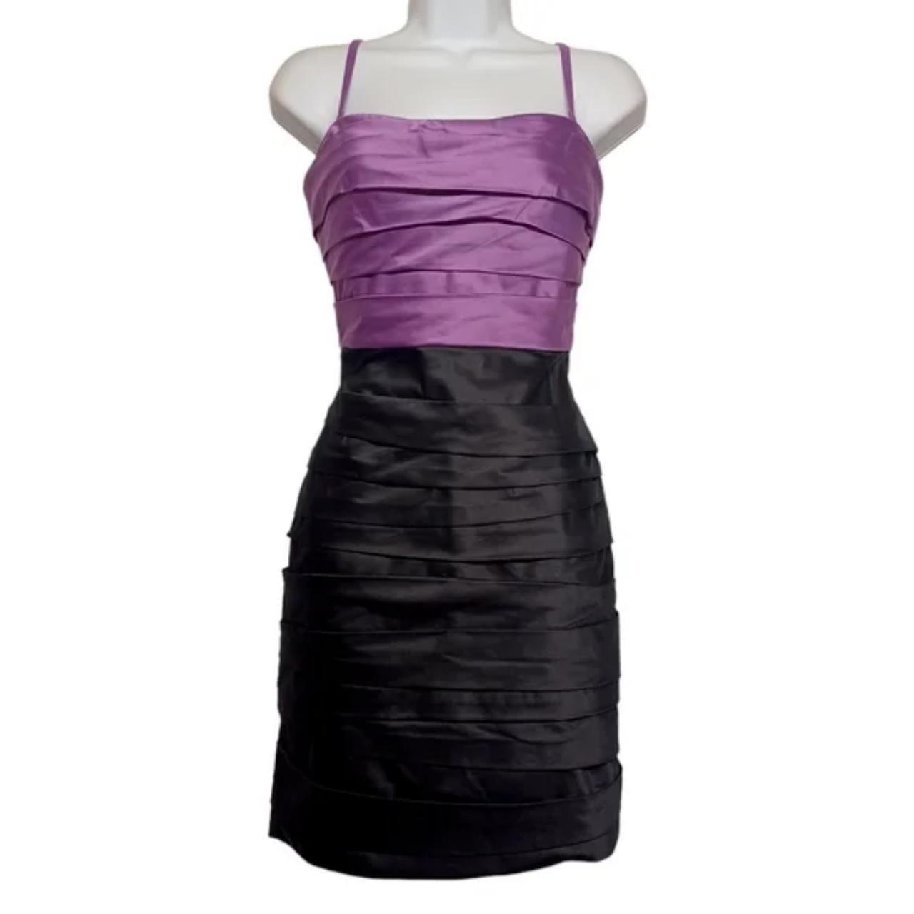 BCBG Maxazria Purple Satin good Dress size 10