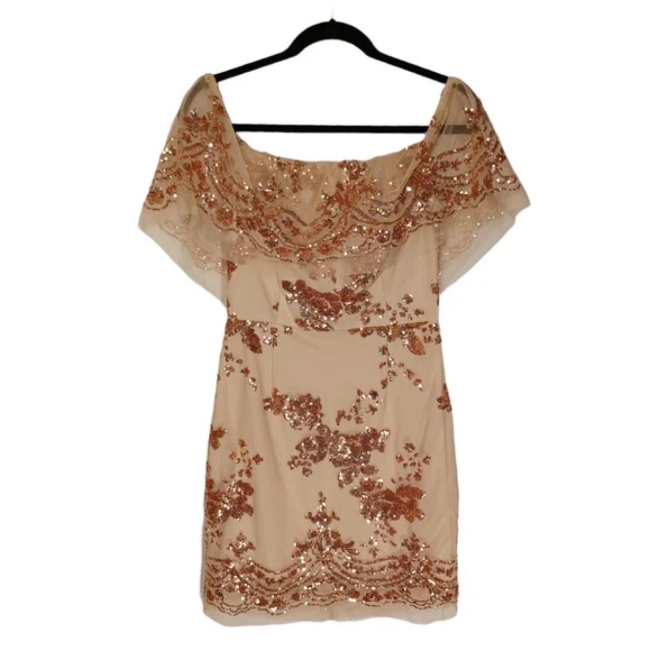 Missguided rose gold dress hotsell