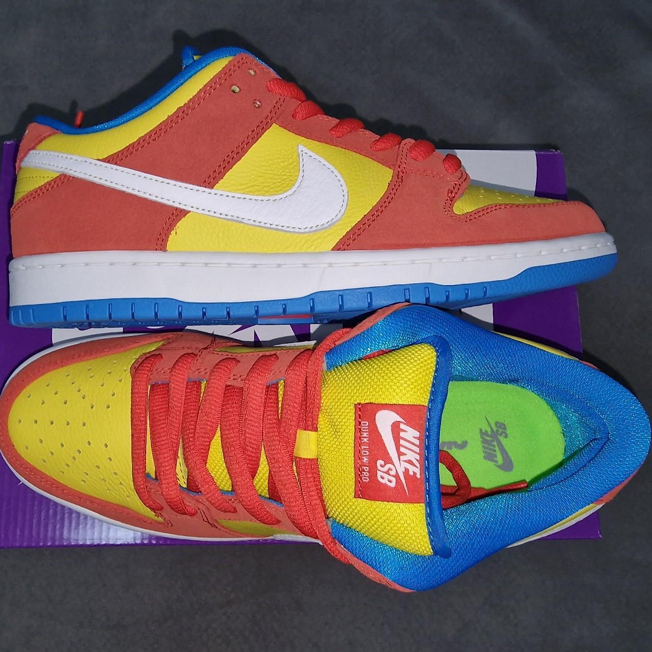Nike Men's Red and Yellow Trainers | Depop