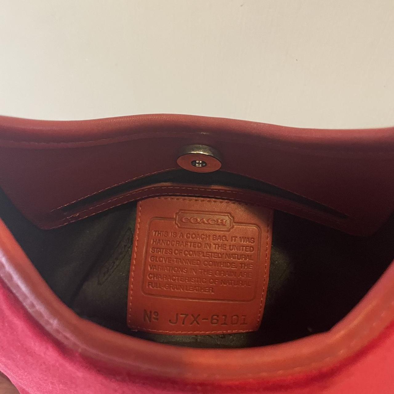 Vintage Coach red leather and velvet Ergo mini | Depop