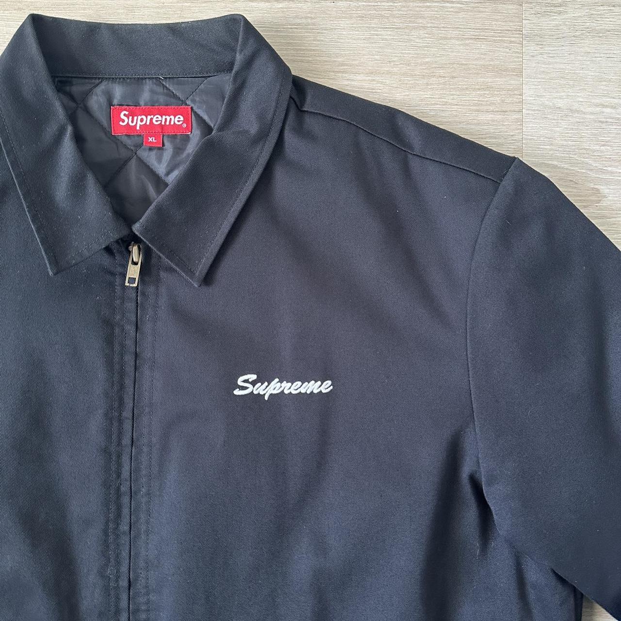 美品Supreme PLAYBOY work jacket Sサイズ ULTRA RARE SUPREME PLAYBOY FW2016 LIGHT BLUE WORK JACKET
