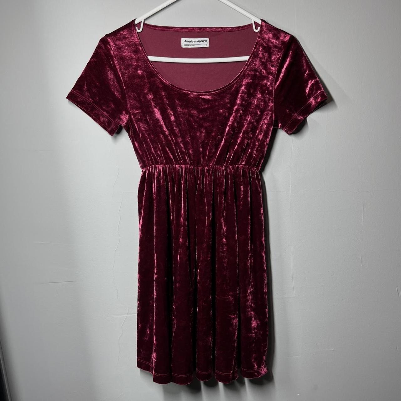 American apparel clearance velvet babydoll dress