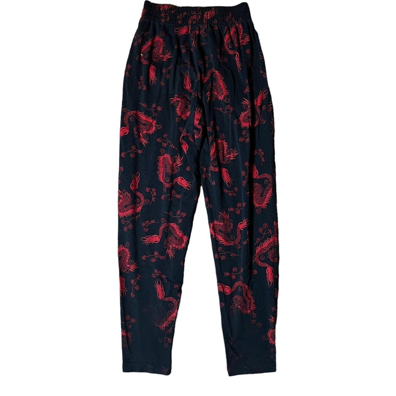 2000s Black & Red Dragon Sweatpants brand is otomix... - Depop