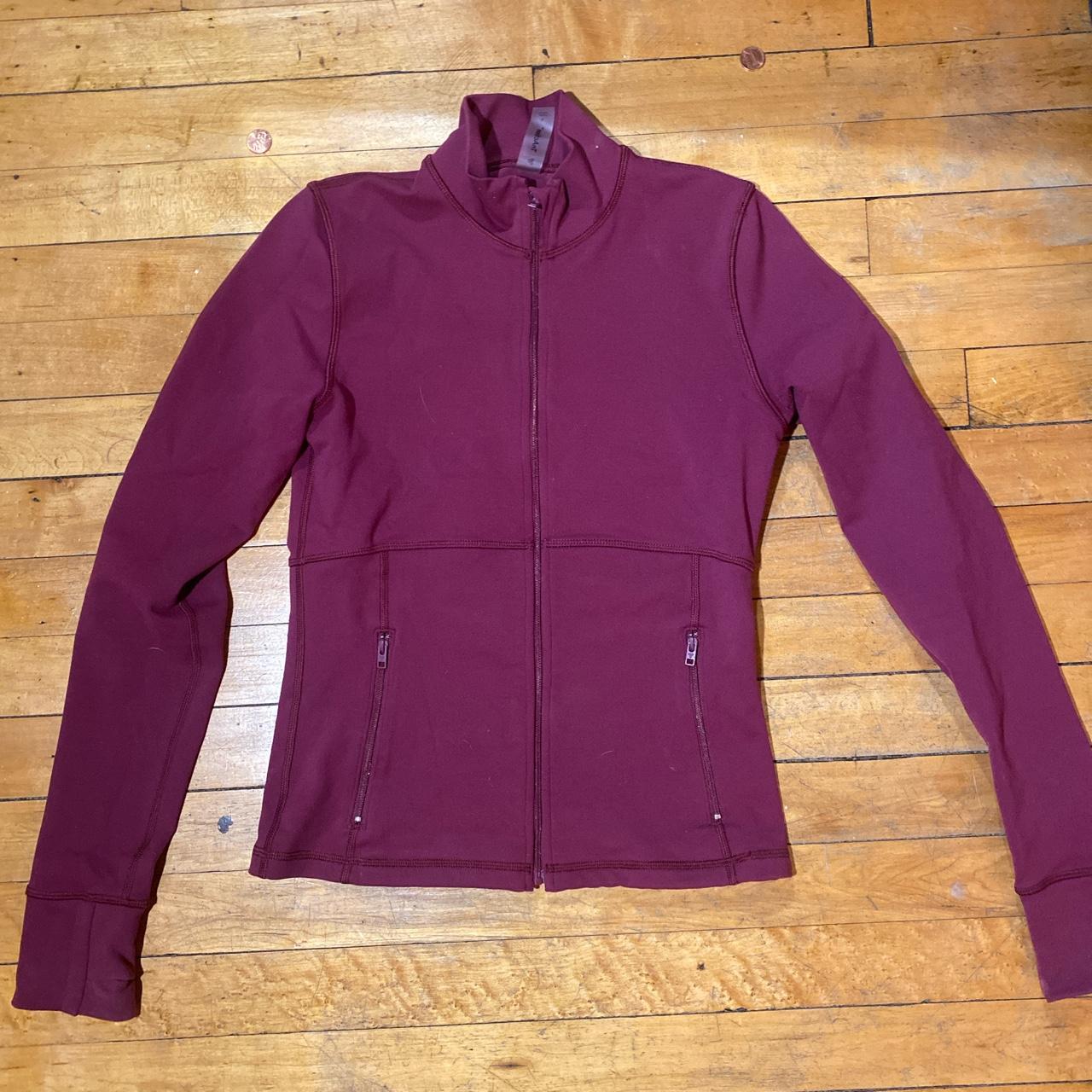 Aritzia Women's Burgundy Jacket Depop