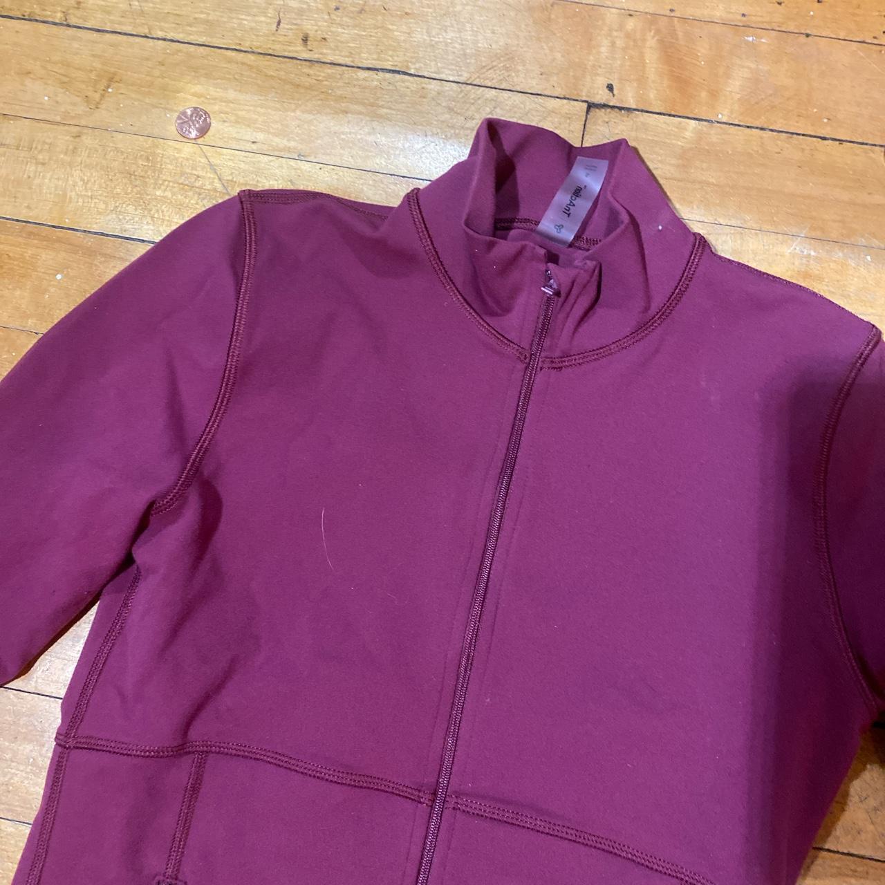 Aritzia Women's Burgundy Jacket Depop