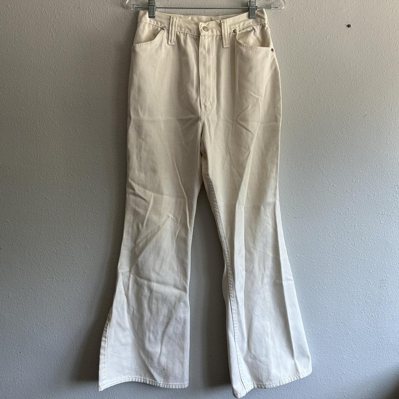 White Rangler Flared Pants Fits like a 29 waist (I... - Depop