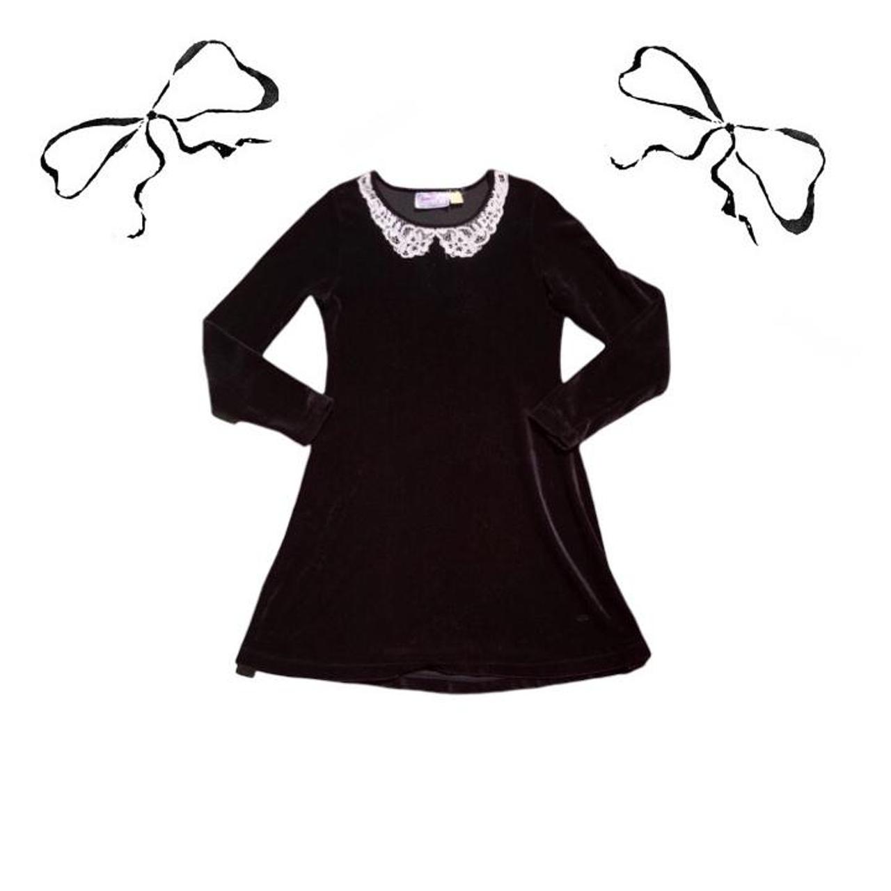 Vintage baby doll dress Wet seal Black velvet... Depop