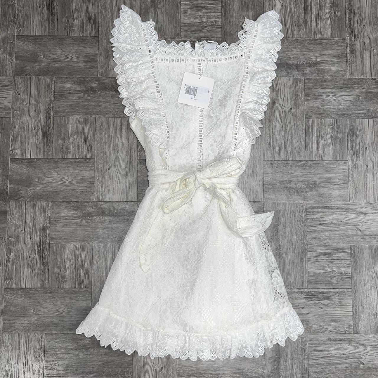 Prairie crochet 2025 frill dress white