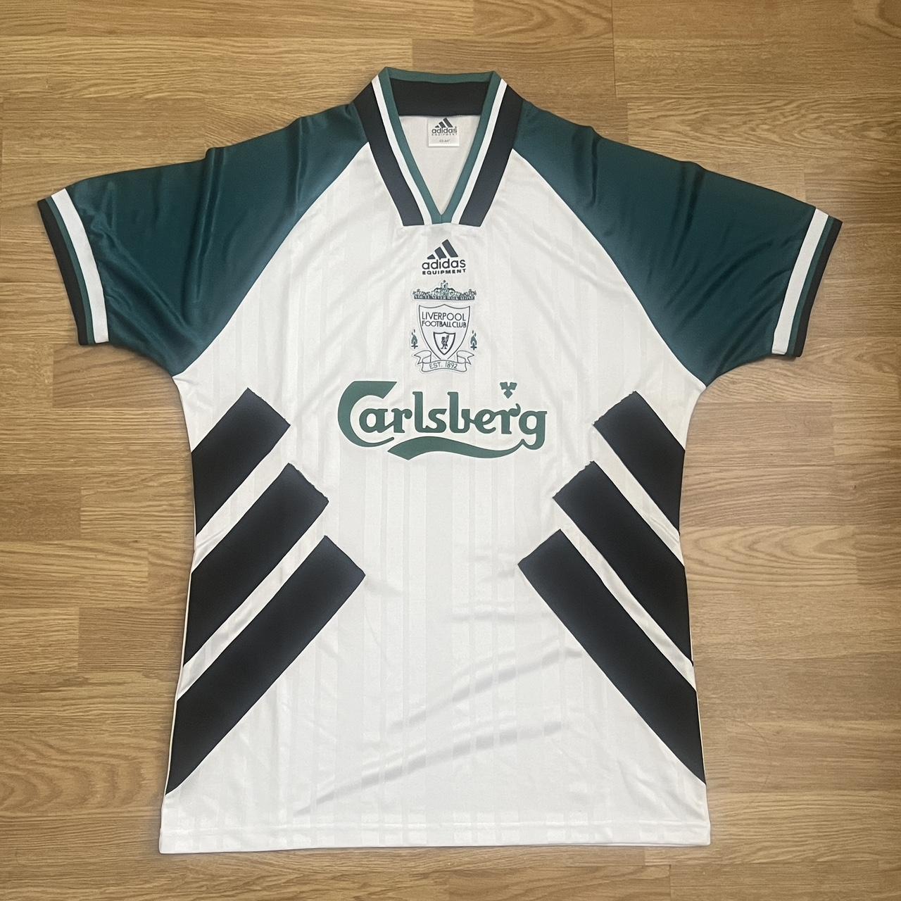 Carlsberg Liverpool Retro Shirt Green And White Liverpool Green