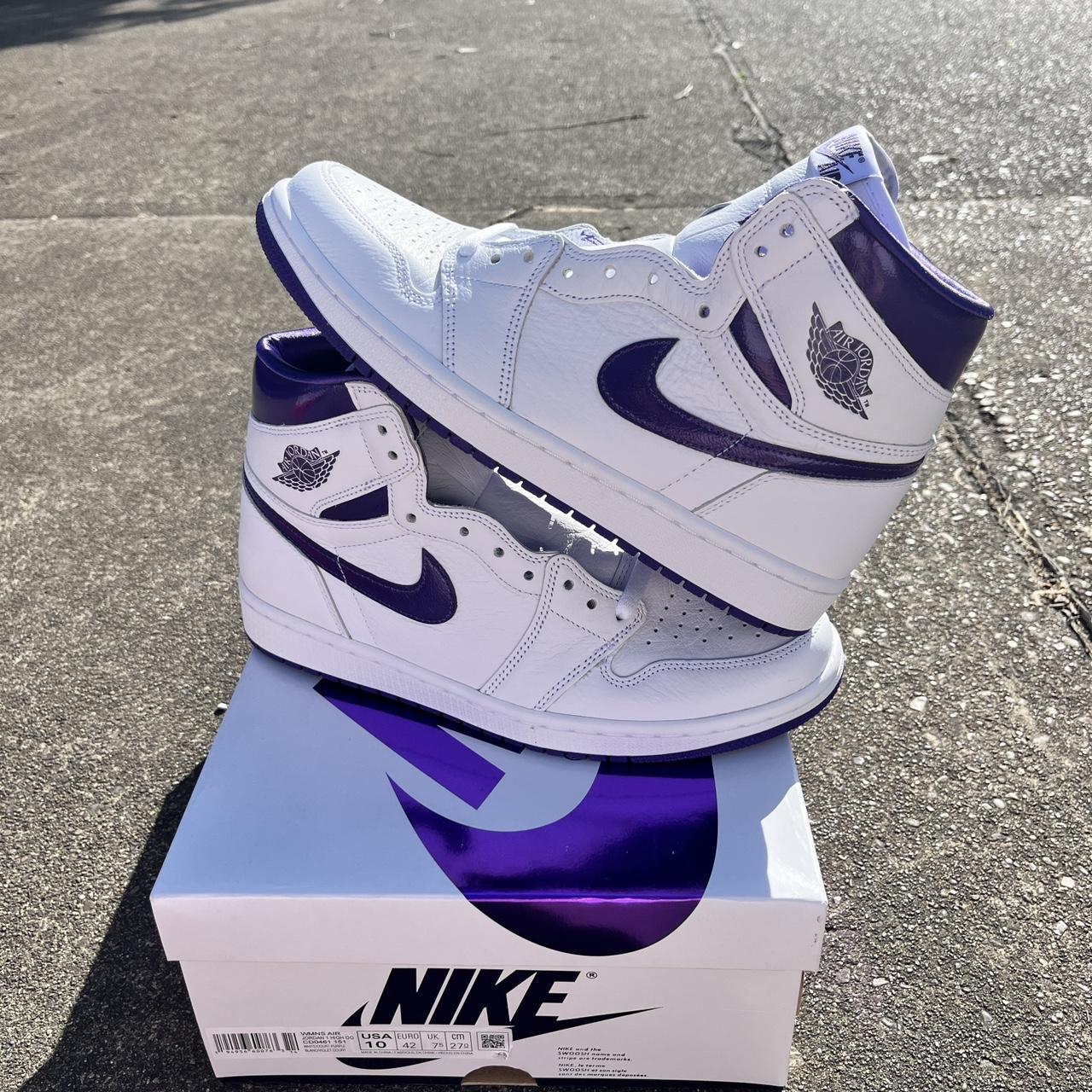 Women's Nike Air Jordan 1 High “Court Purple... - Depop