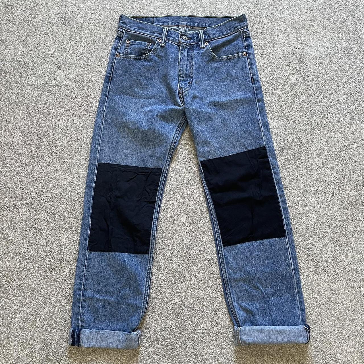 Handmade recycled denim patchwork pants by SilkDenim 1 of a -  日本