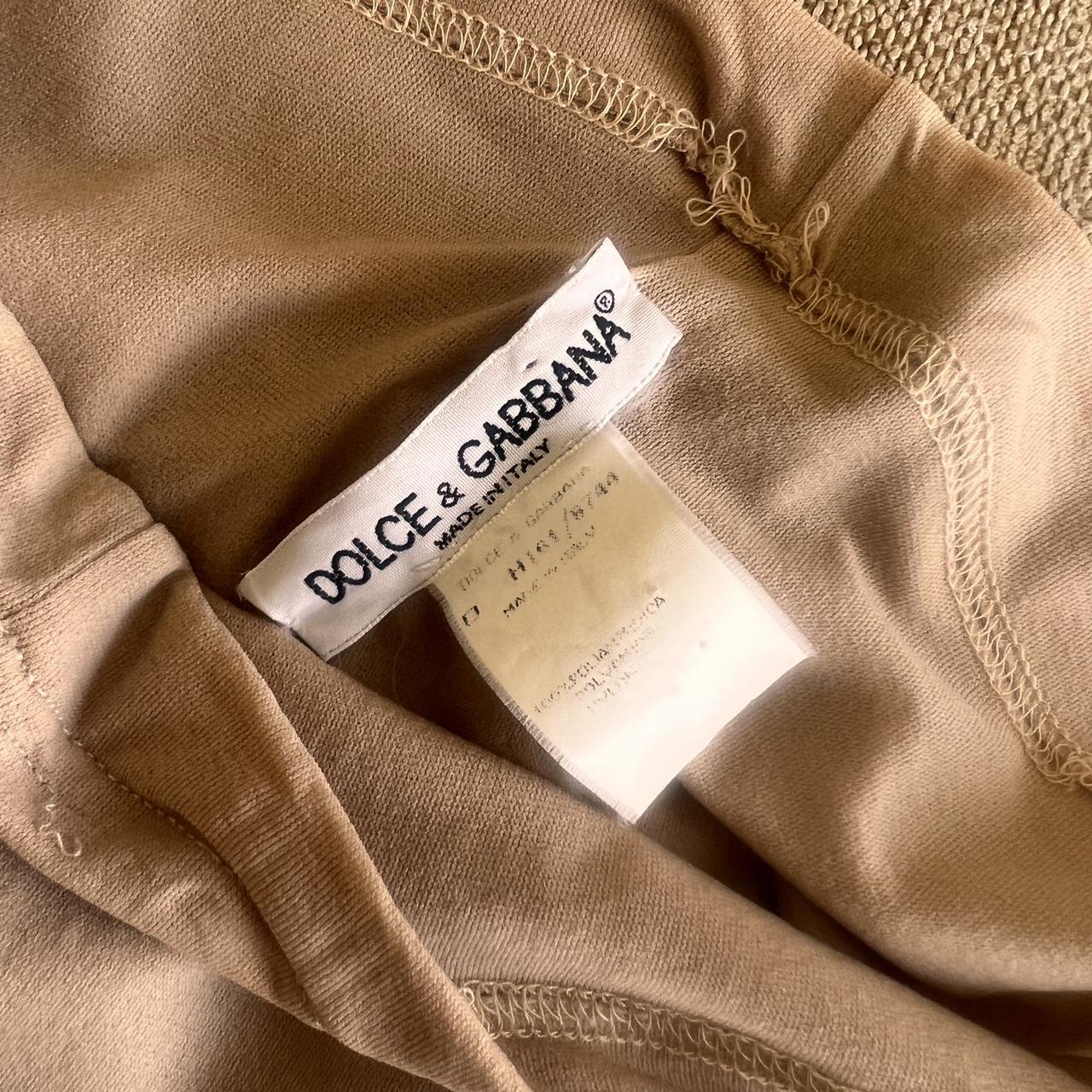 Dolce & Gabbana Women's Cream and Tan Dress | Depop