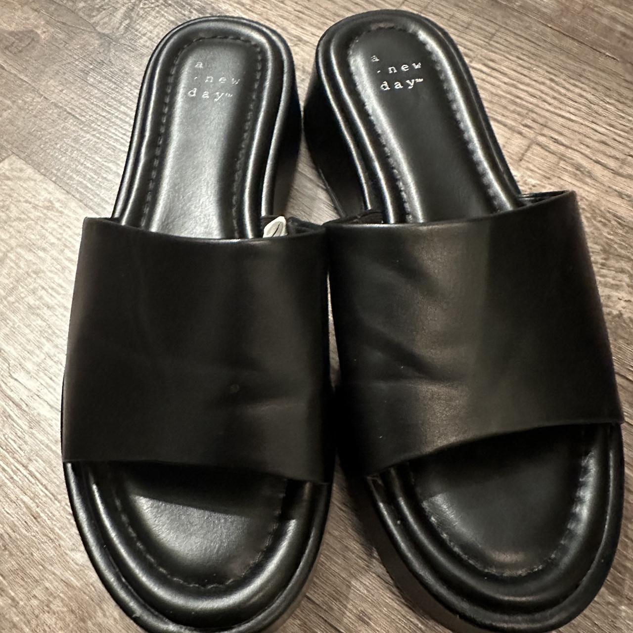 black platform slides from target! - Depop