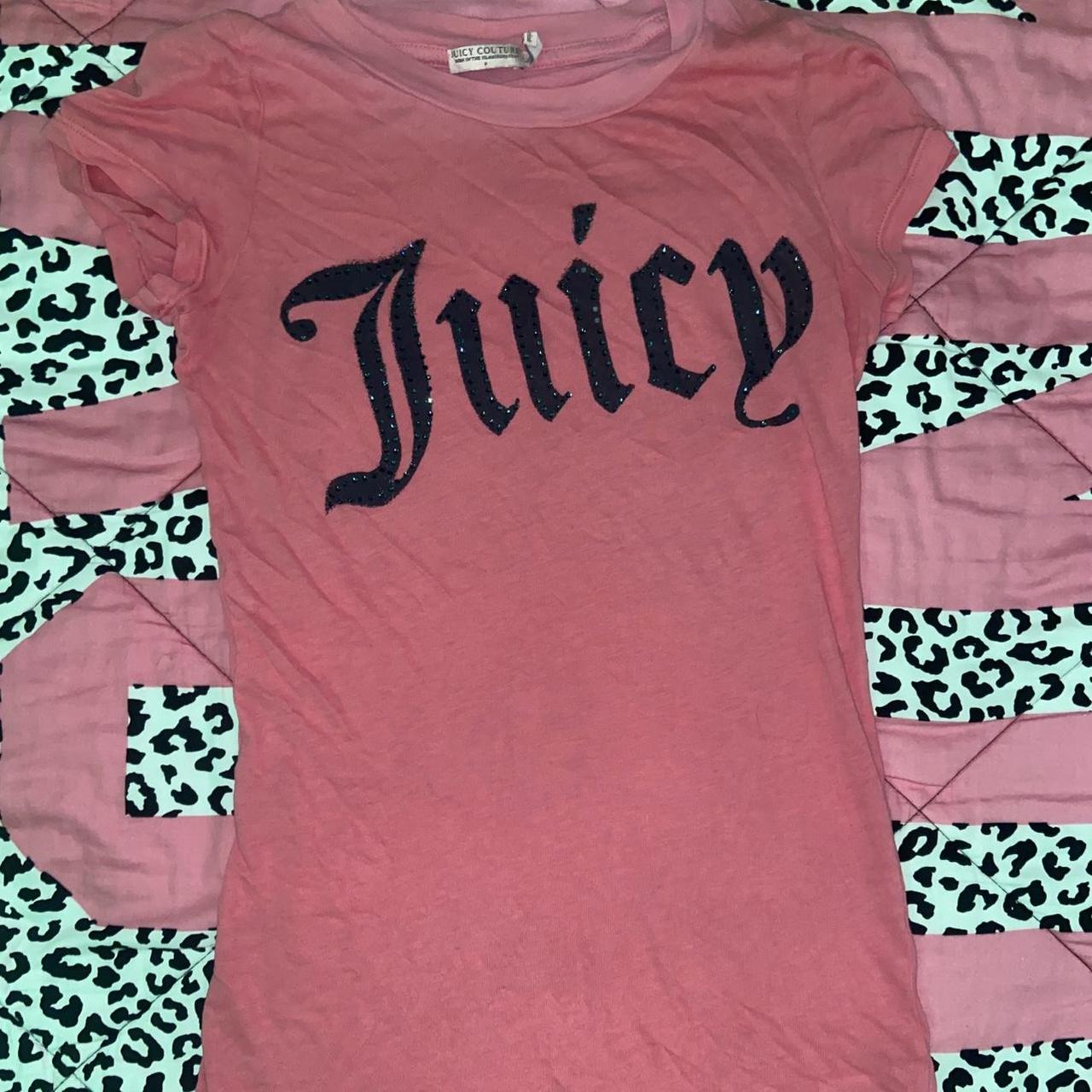 JUICY COUTURE★Printed rhinestone crew neck T-shirt JC291 Buy Juicy Couture Purple Diamante & Glitter T-Shirt from