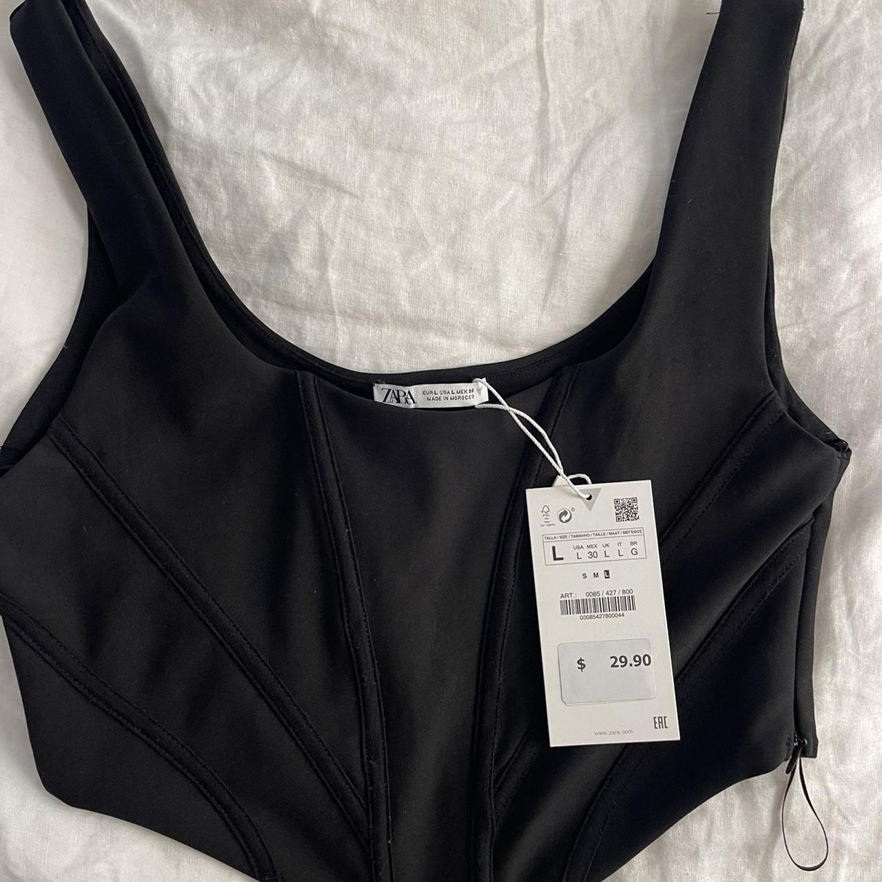 Zara Women's Black Corset | Depop