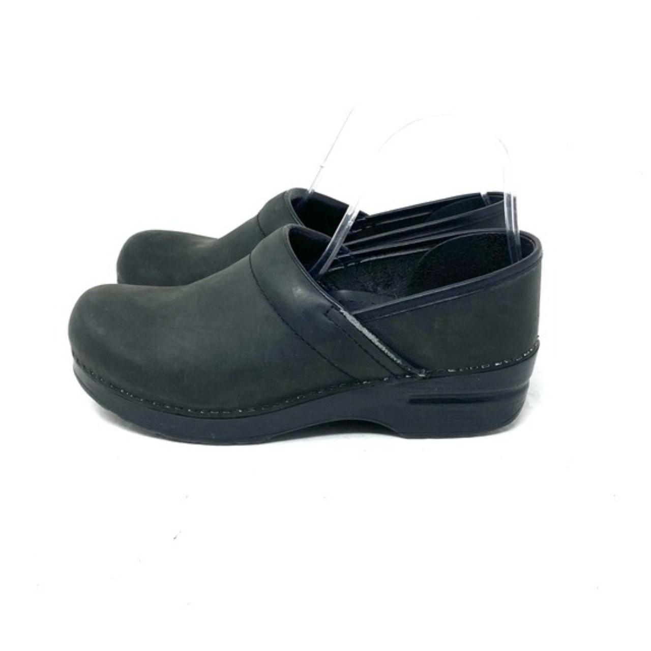 dansko black oiled clogs