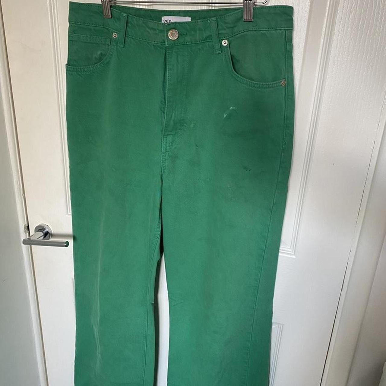 Zara Women's Green Jeans | Depop