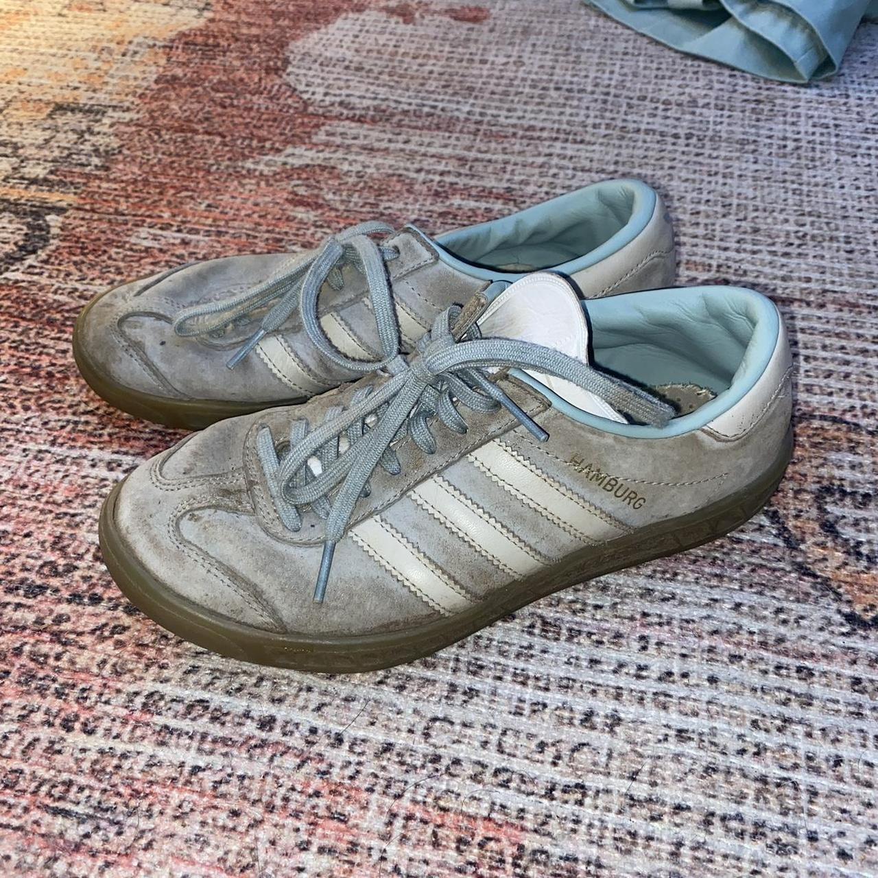 Adidas Hamburg in a light green blue colour