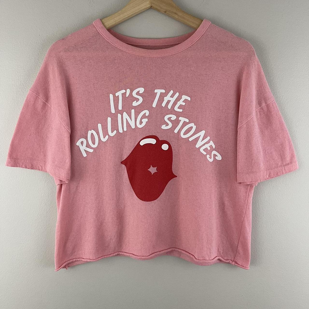 Pink rolling best sale stones t shirt