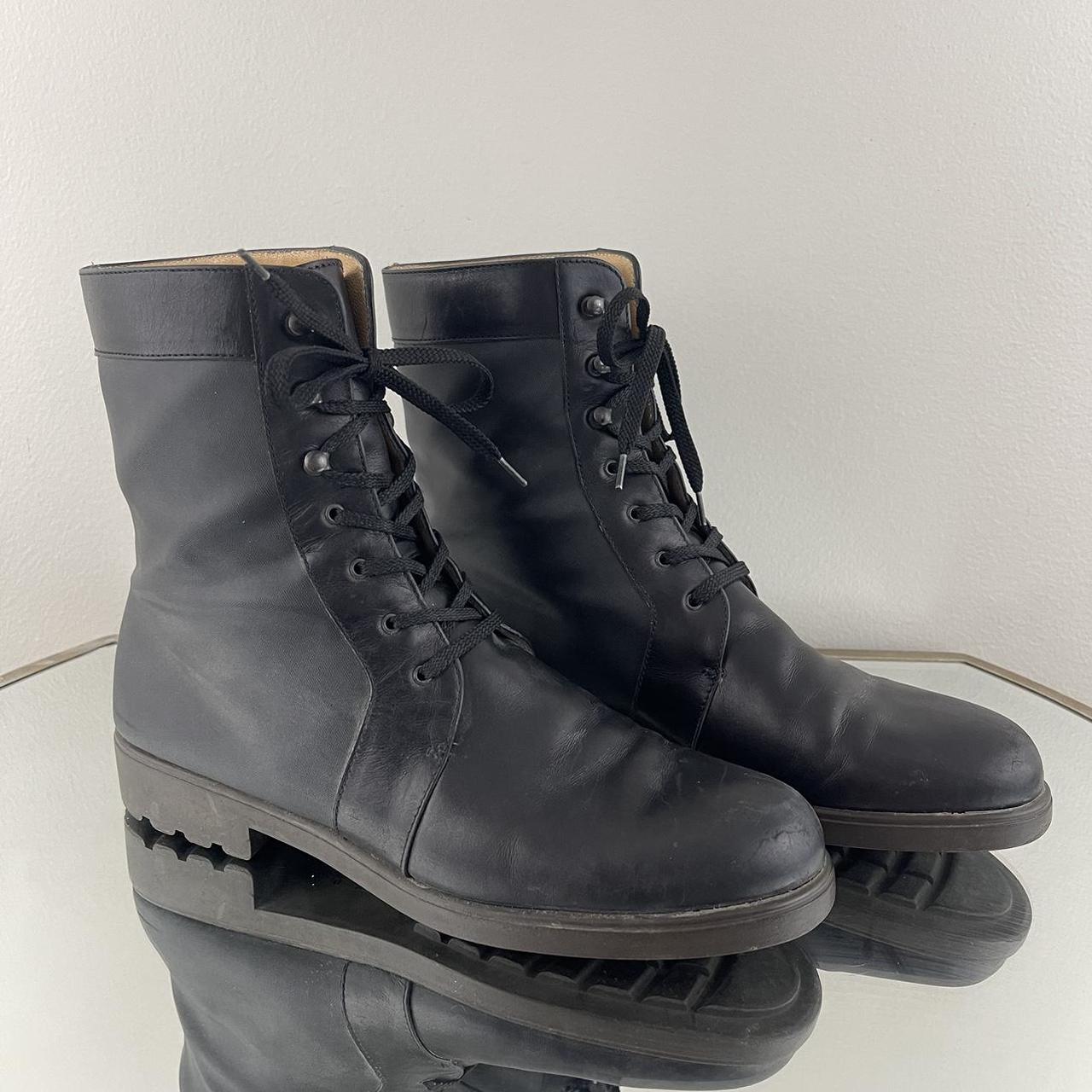 Salvatore ferragamo combat outlet boots