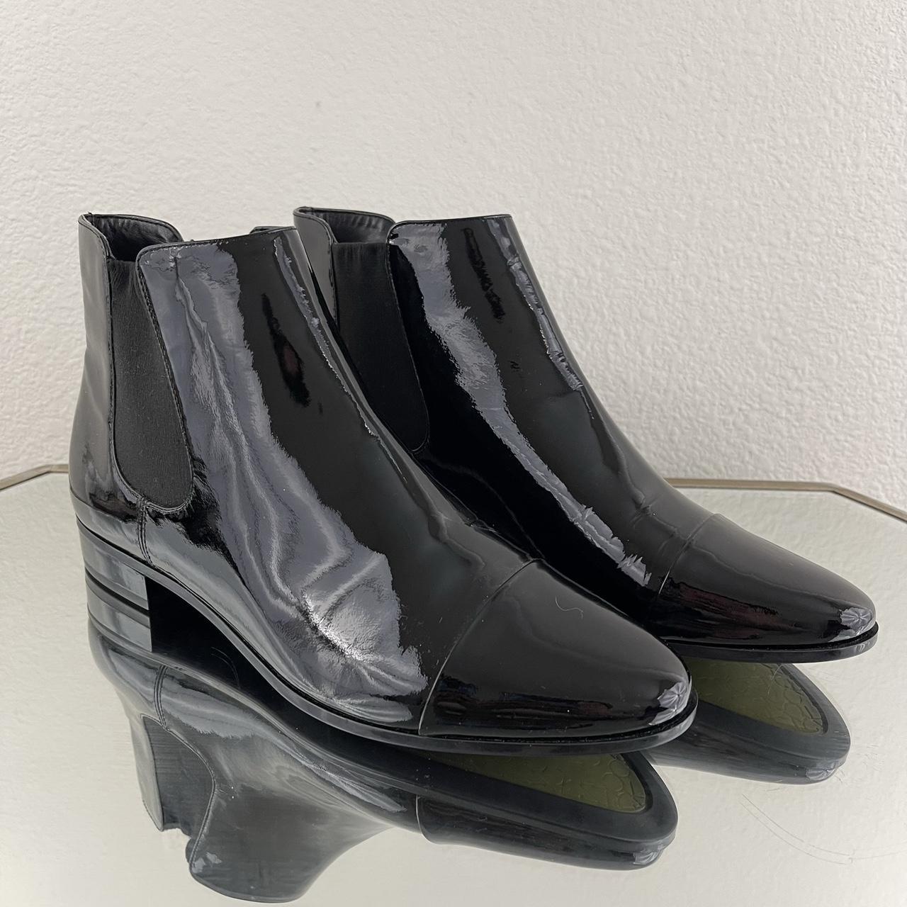 Calvin klein patent store leather boots