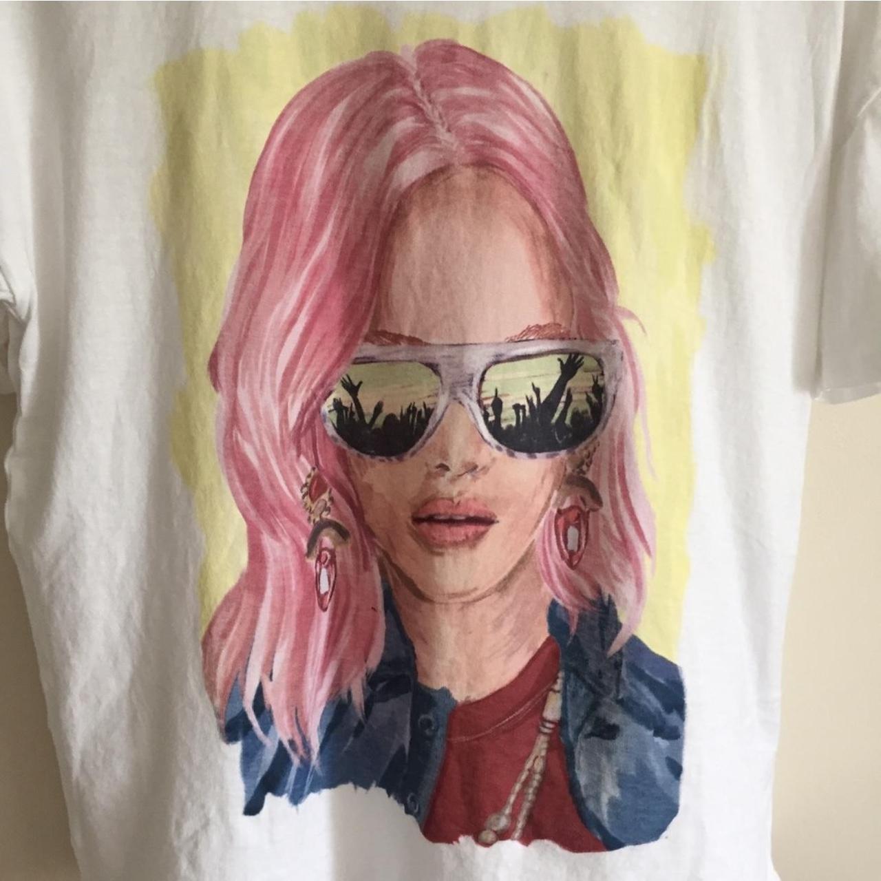 ZARA White Pink Hair Girl Billie Eilish Style Short | Depop