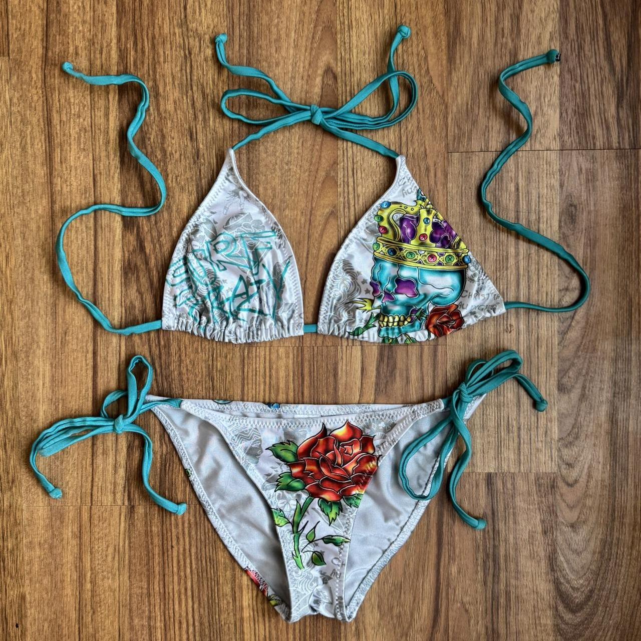 ED HARDY Vintage Y2K Rare Green Multicolor Sexy | Depop