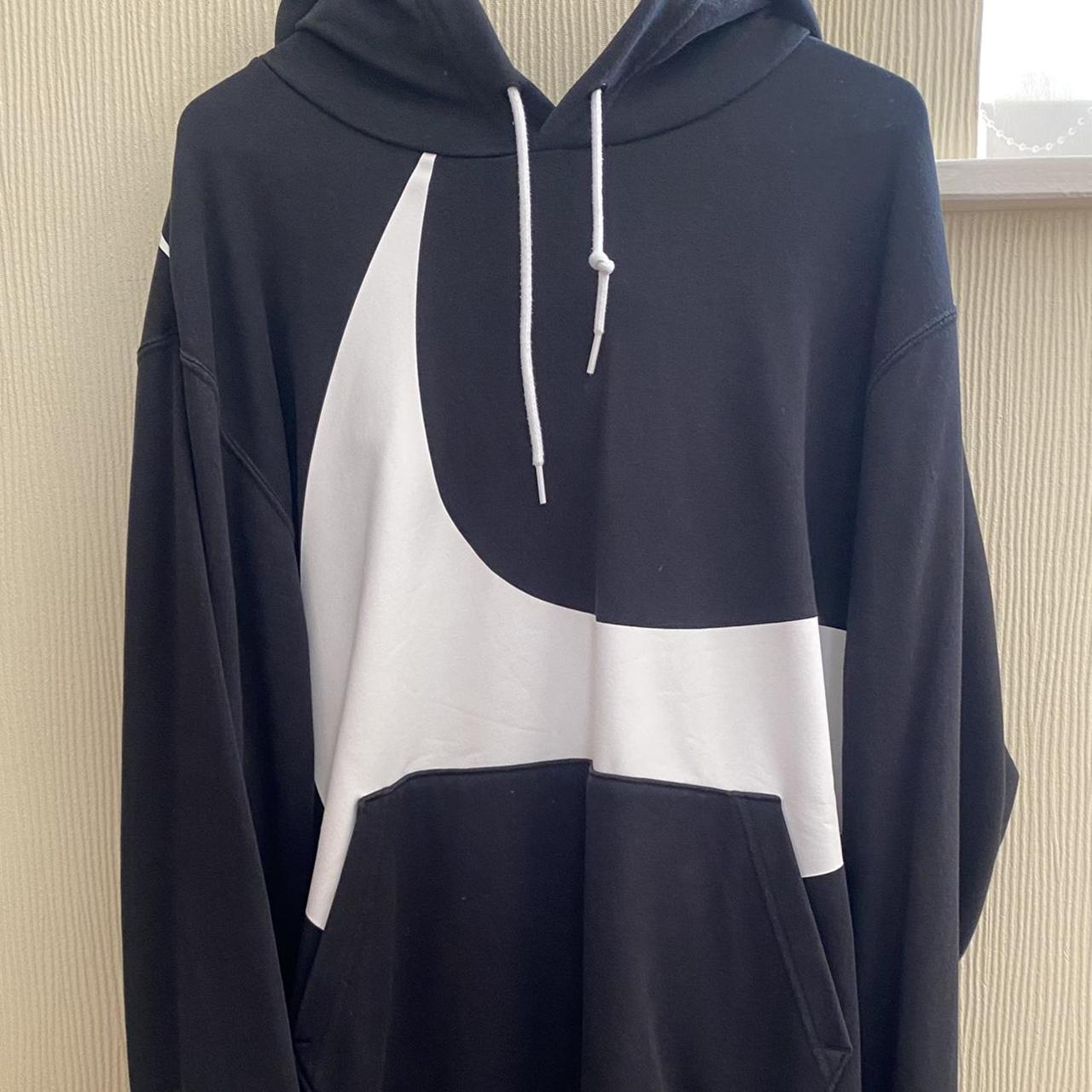 Nike black and white hoodie mens Clearance