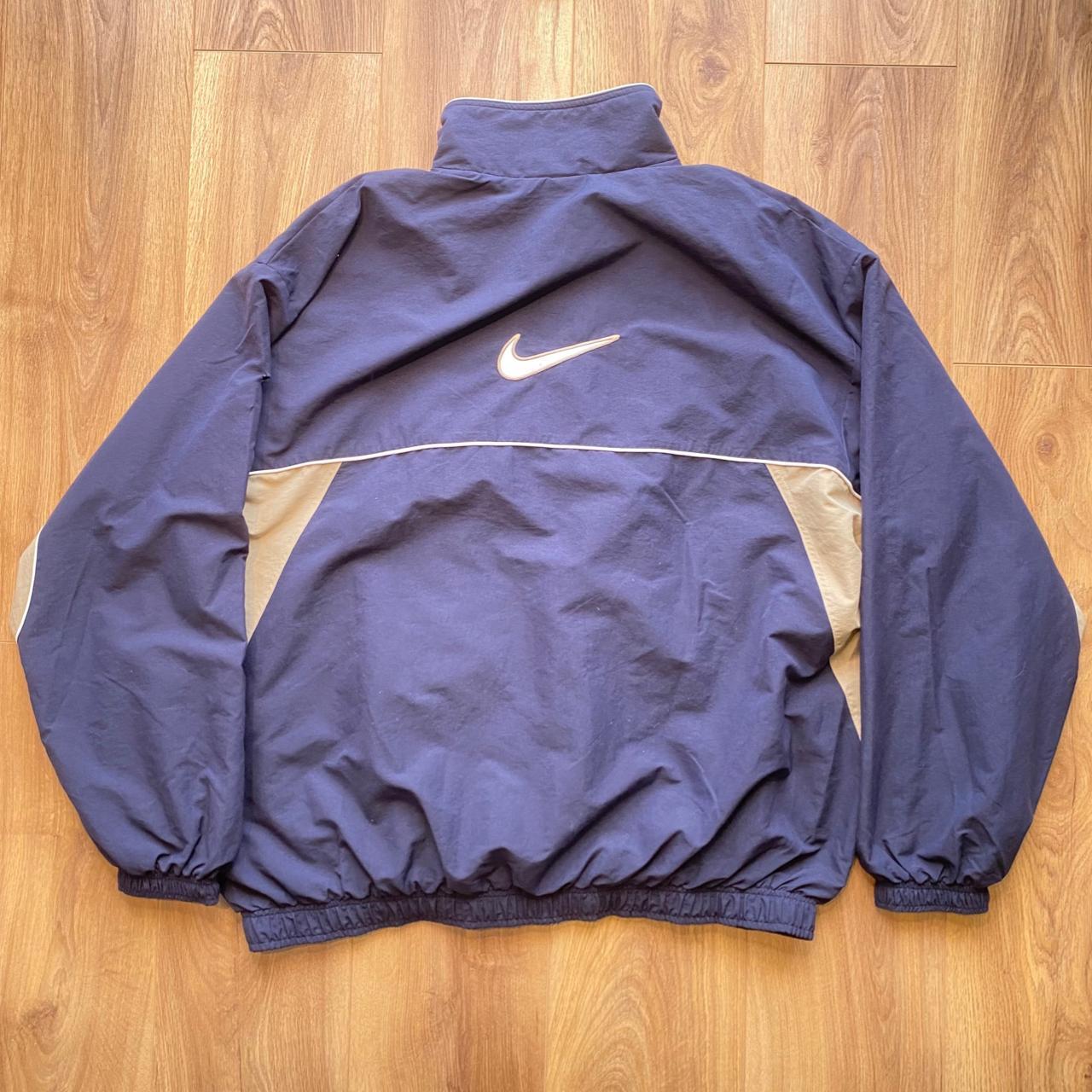 Nike Men's Blue and Tan Jacket | Depop