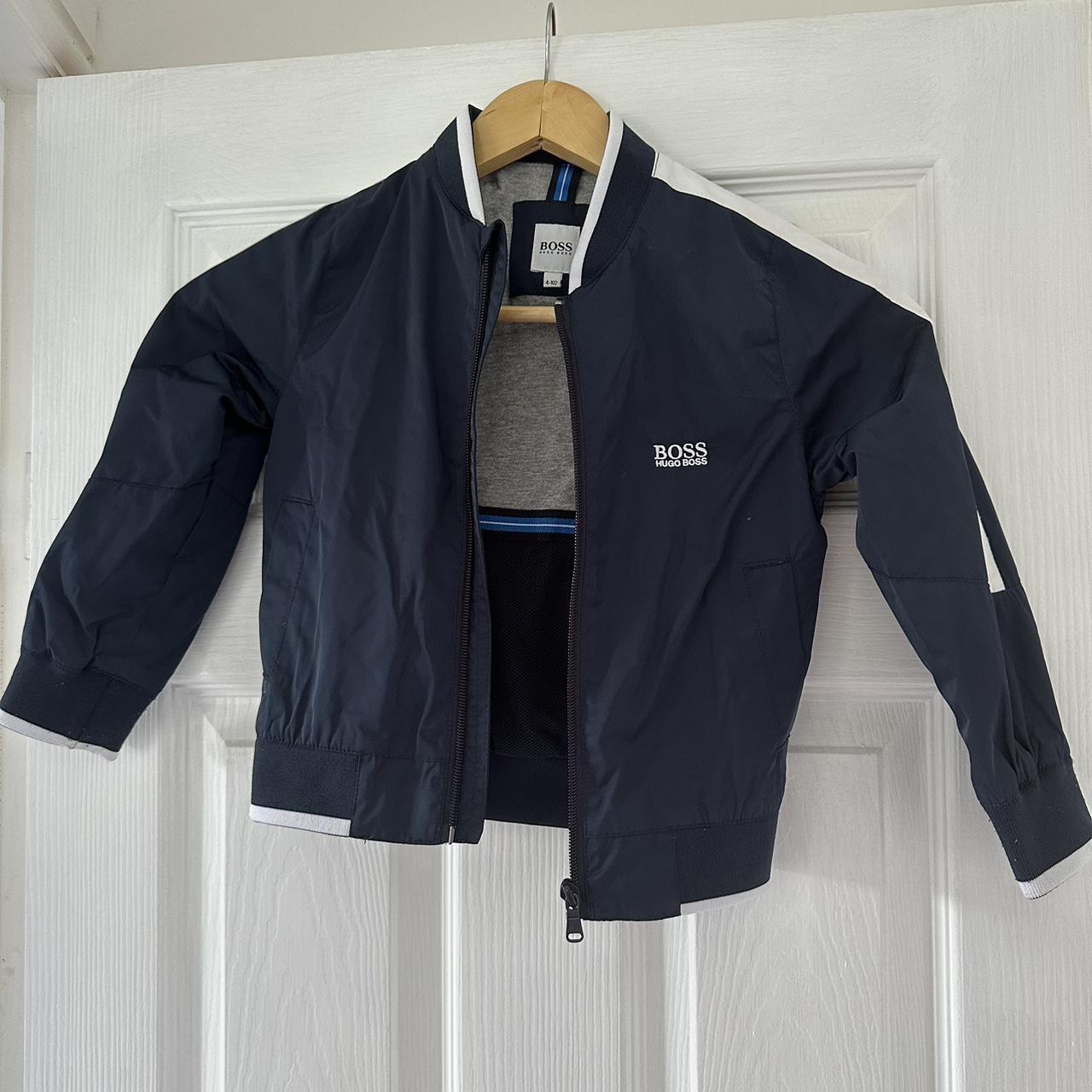 Hugo Boss navy bomber jacket Good condition - some... - Depop