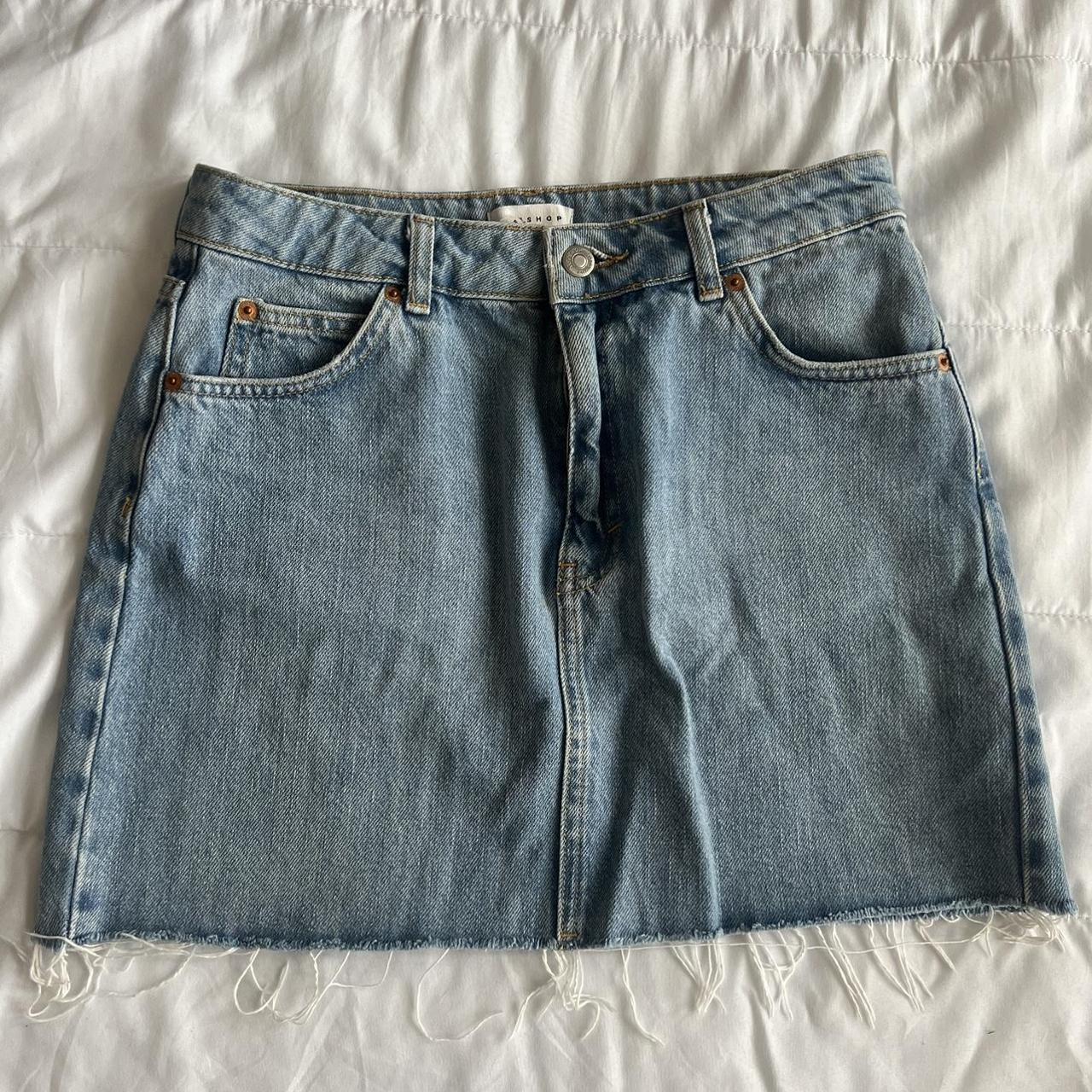 Topshop Women's Blue Skirt | Depop