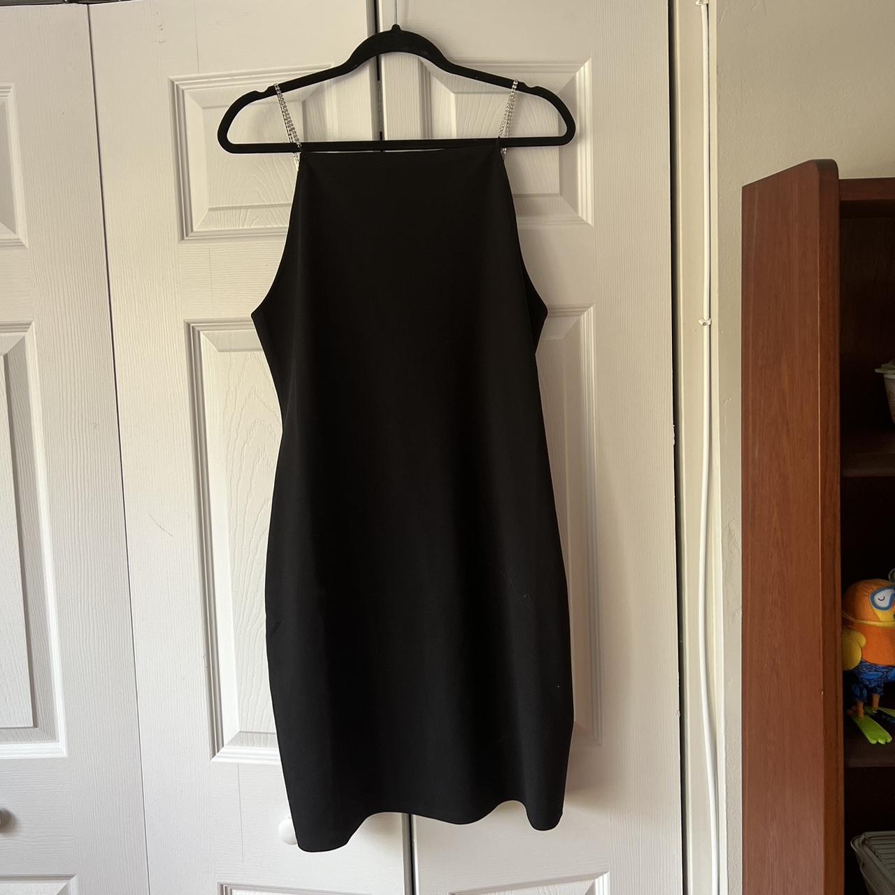 H&M black high neck dress only worn once. Size tag... - Depop