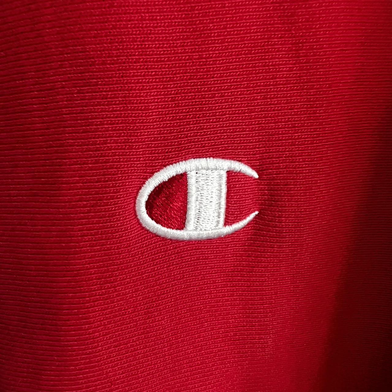 Champion jumper - red Size medium Good condition - Depop