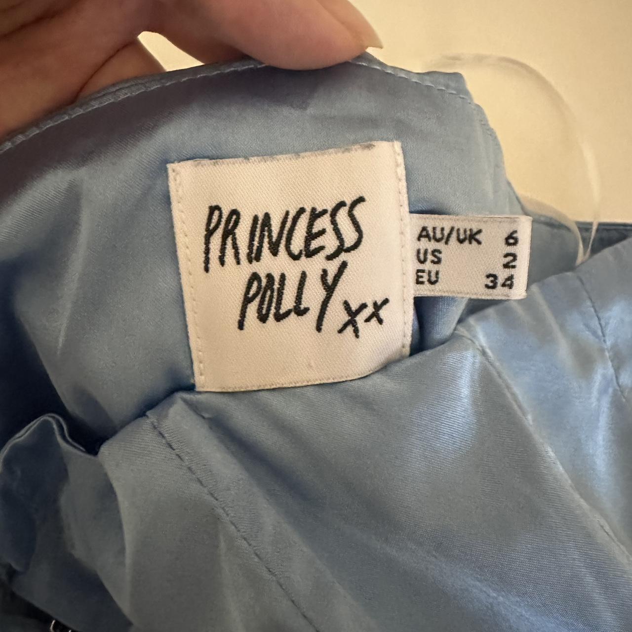 satin blue princess polly corset top only worn... Depop