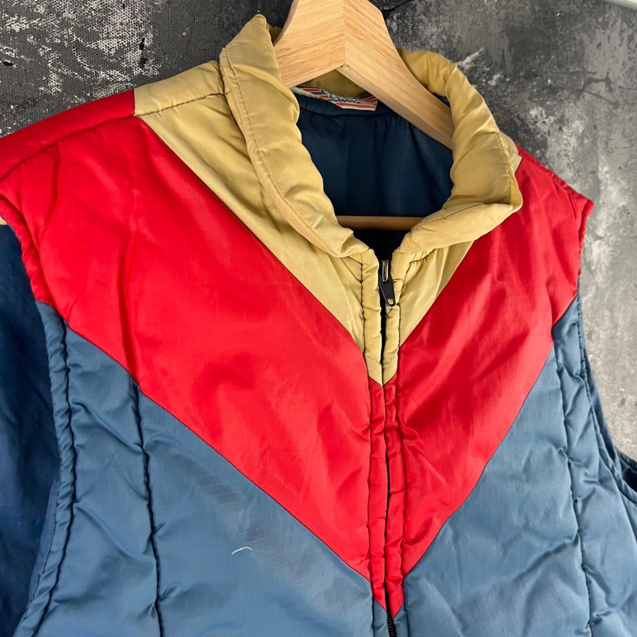 Vintage 80's Sears puffer vest Great colors Fits... - Depop