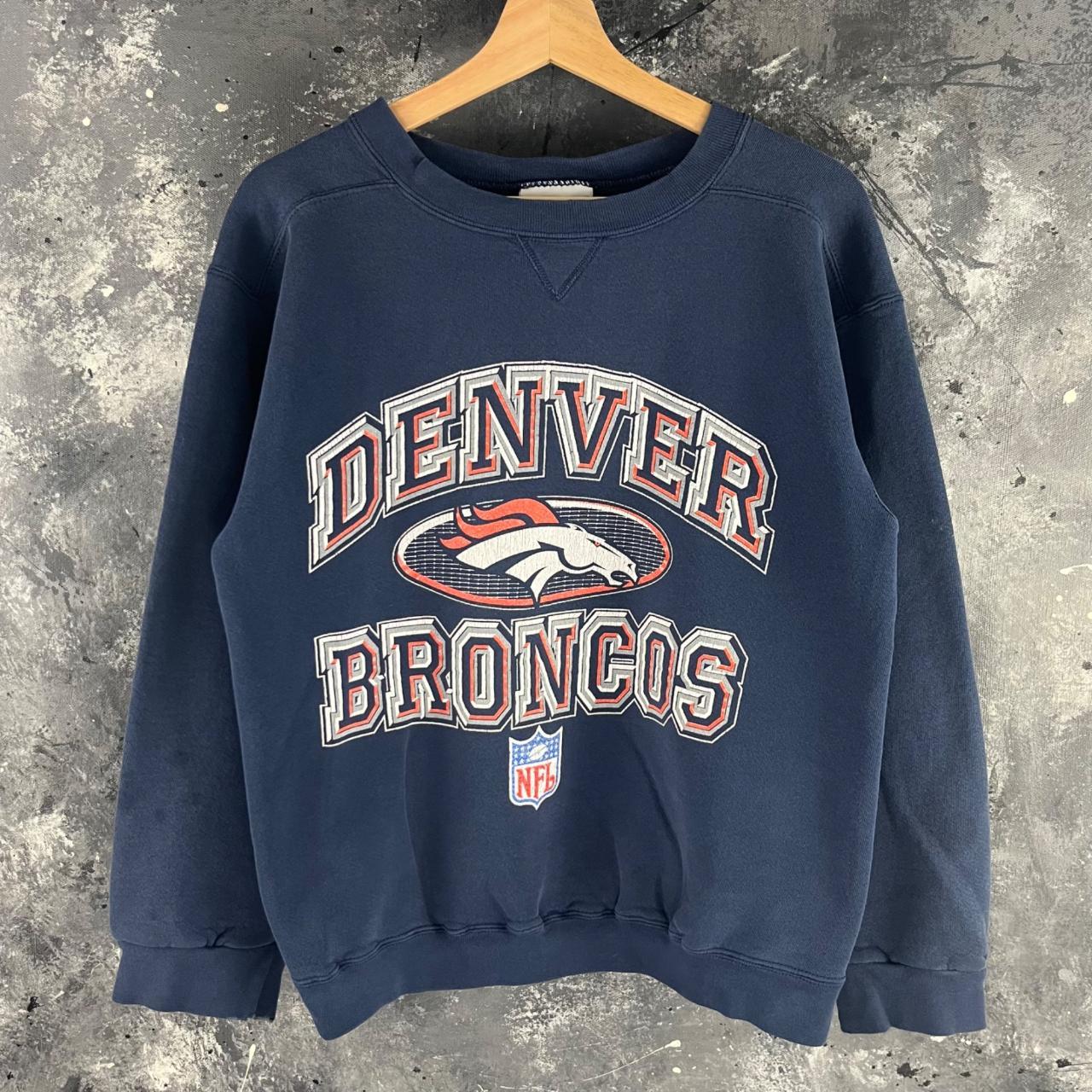 Vintage 90's baggy Denver Broncos sweatshirt In - Depop