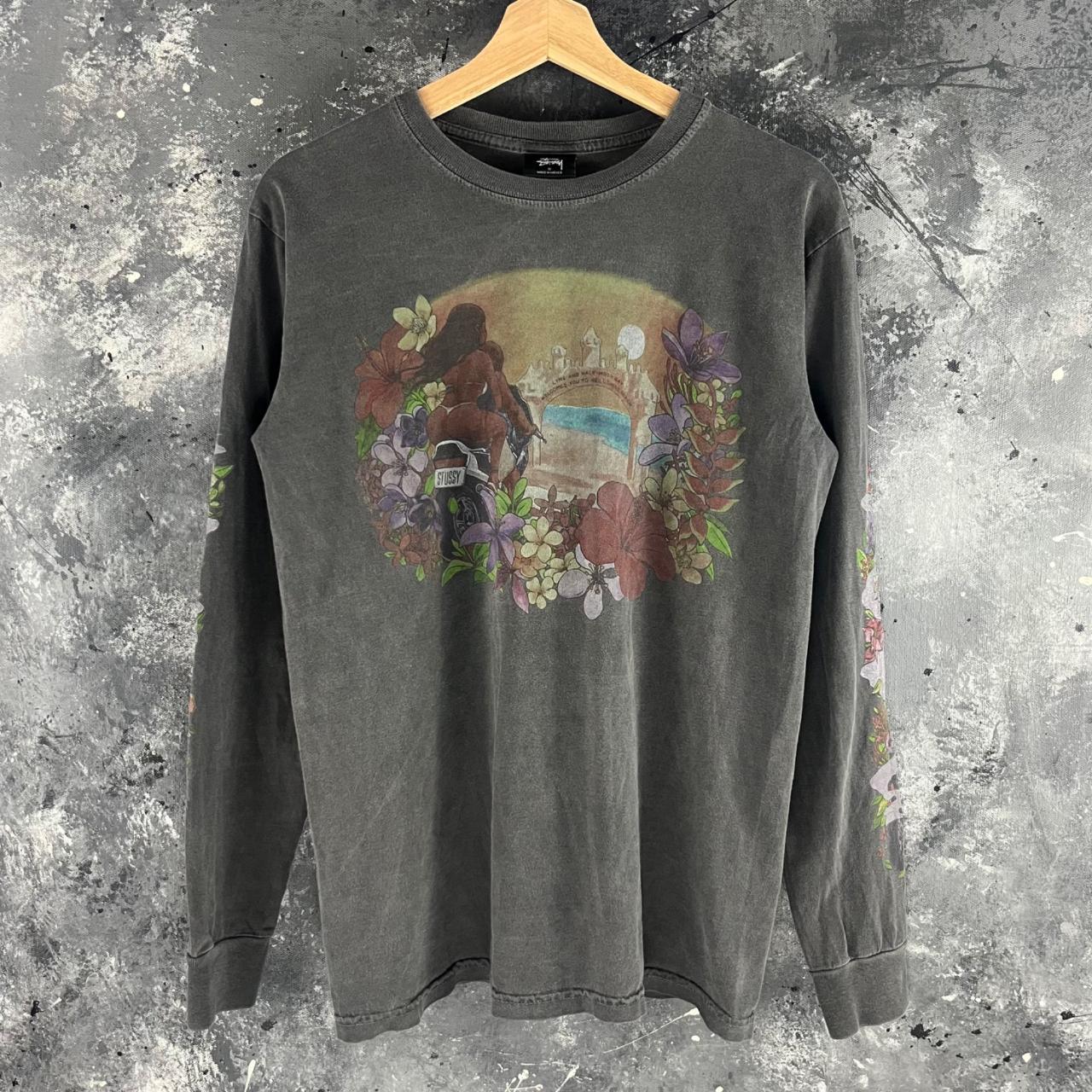 Stussy grey hot sale long sleeve