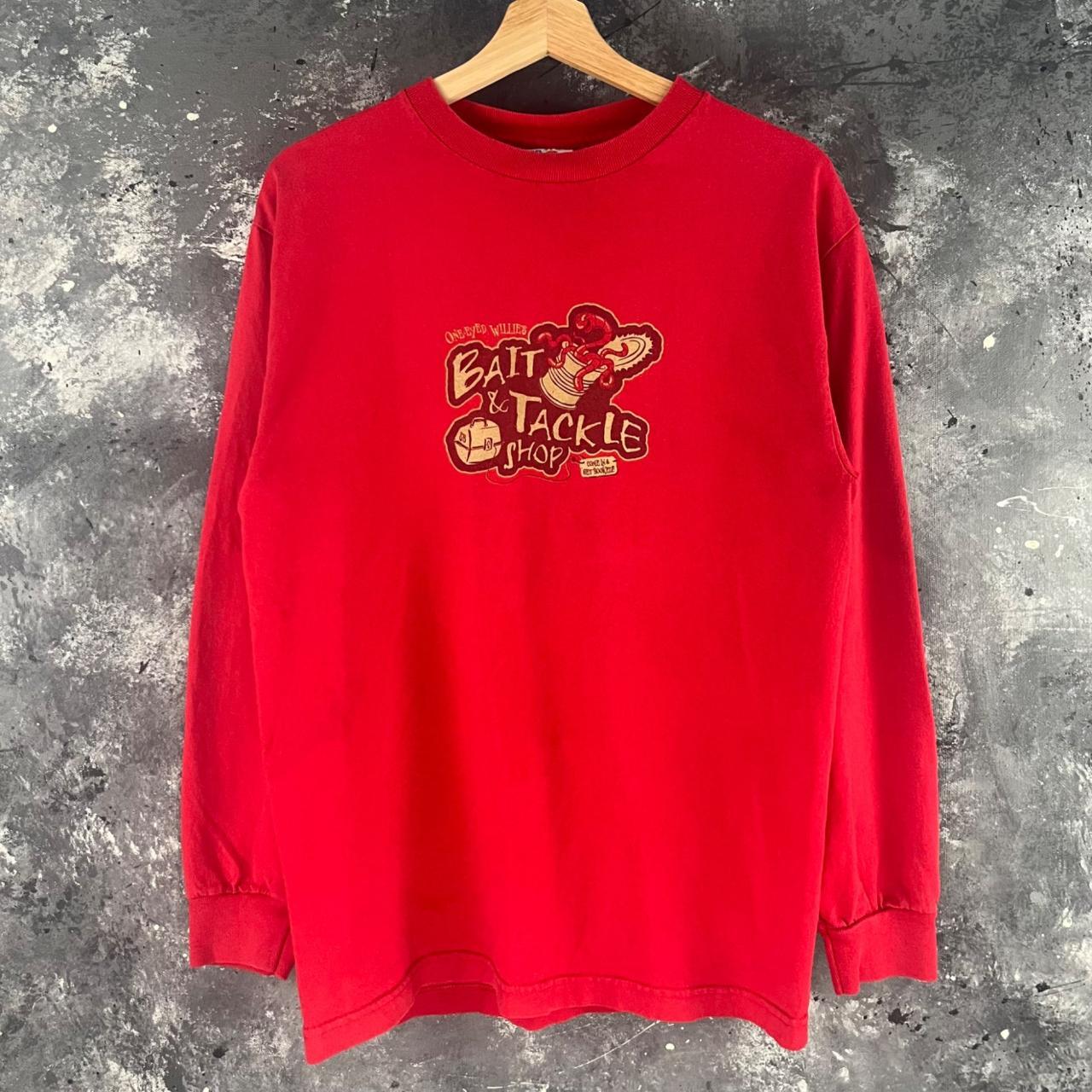 Vintage 90's Fishing shirt Bait & Tackle - Depop