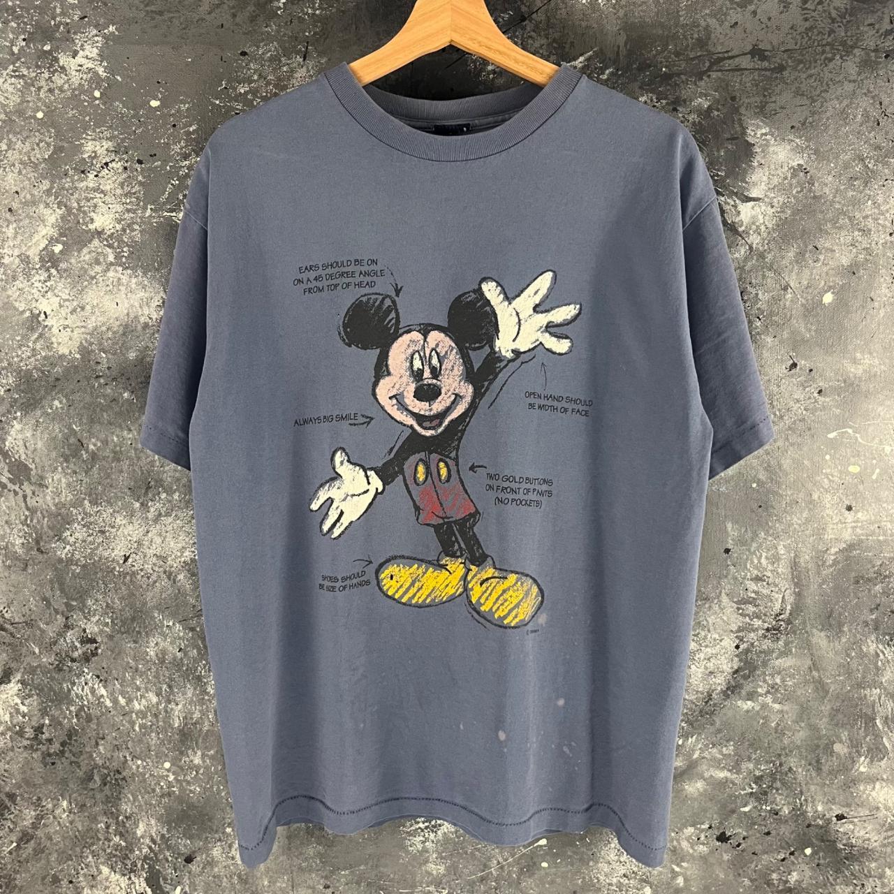 Disney Mickey Men's Oversized Faces Graphic Button Up Shirt, Size