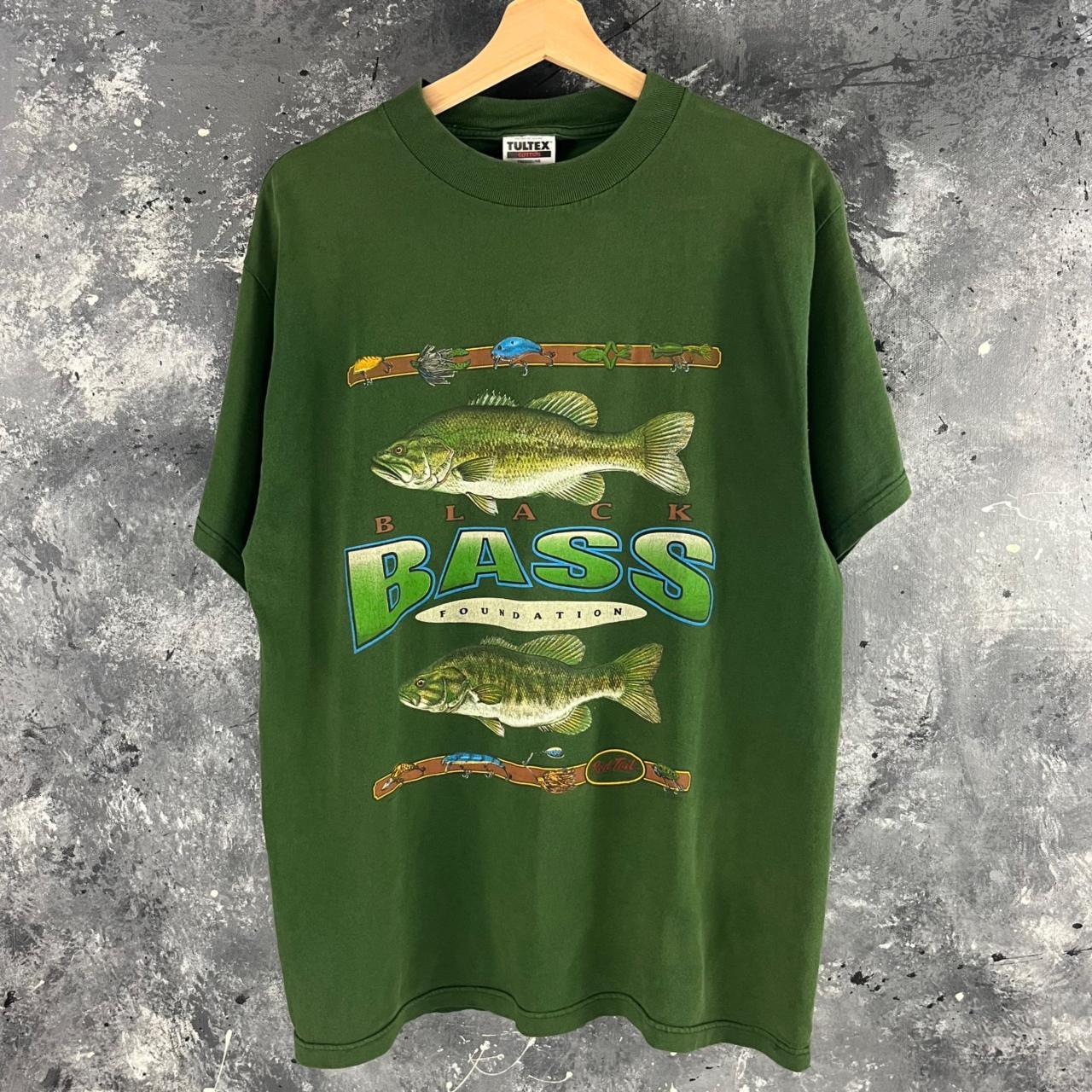 Vintage 90's Black Bass fishing shirt Beautiful - Depop