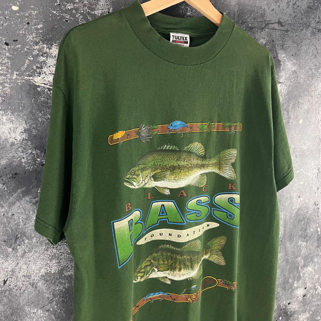 Vintage 90's Black Bass fishing shirt Beautiful - Depop