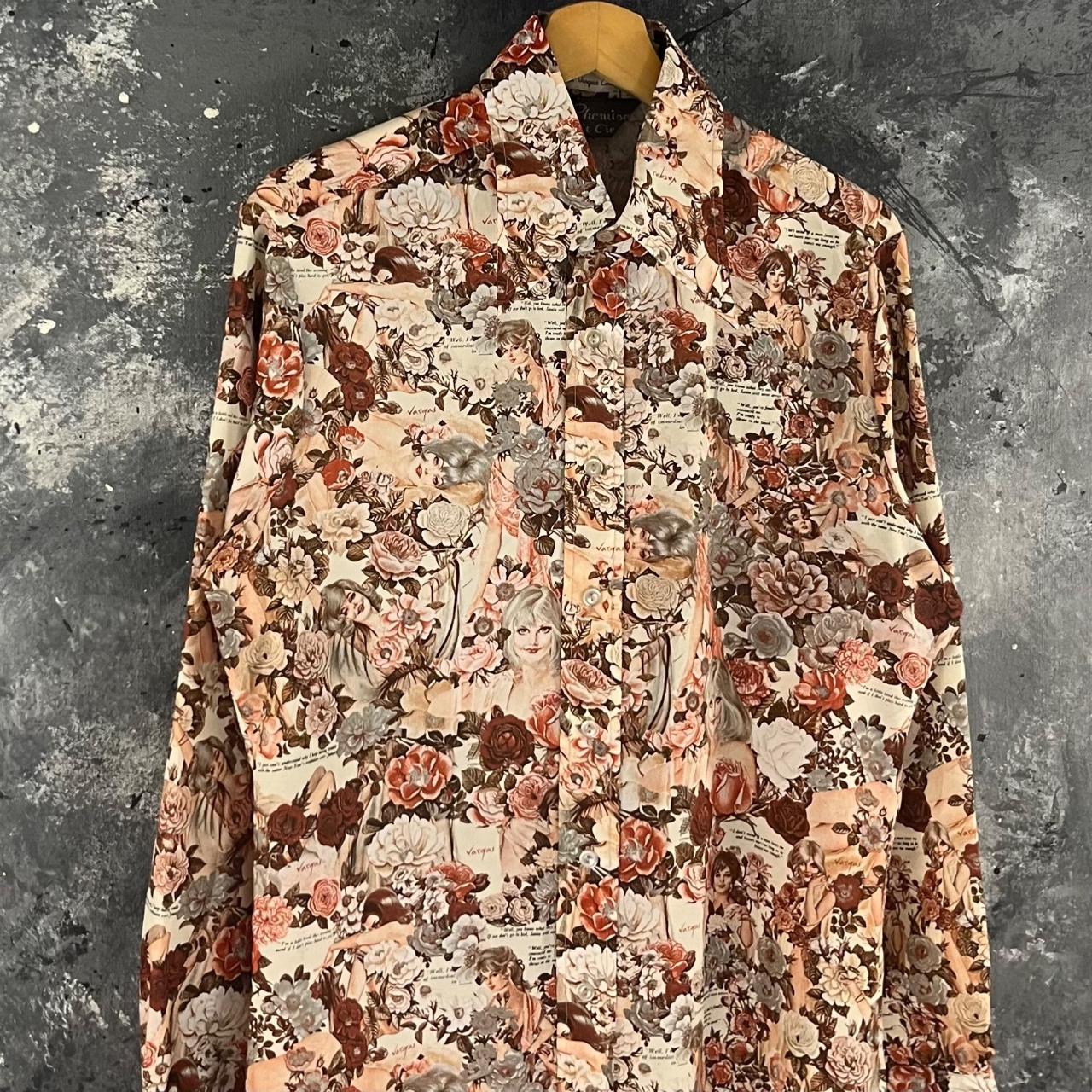 Playboy Men's Shirt - Tan/Cream - M – Vintage Pla… - image 2