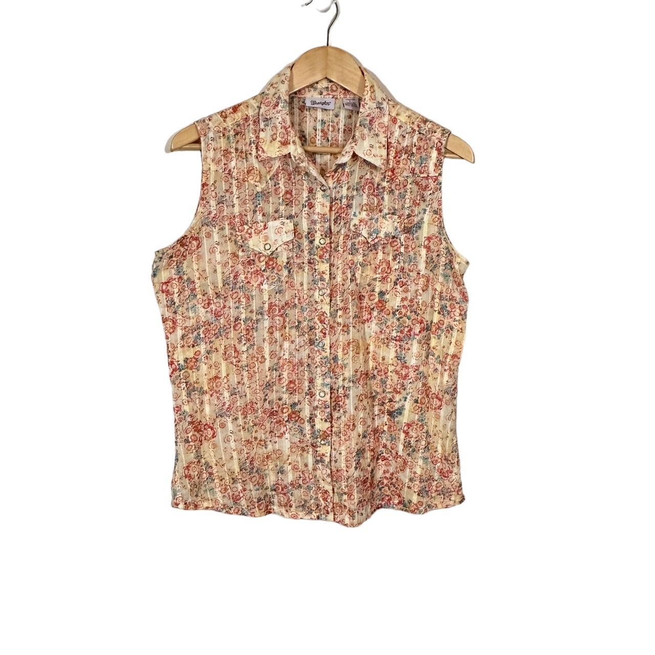 Sleeveless pearl hot sale snap shirt