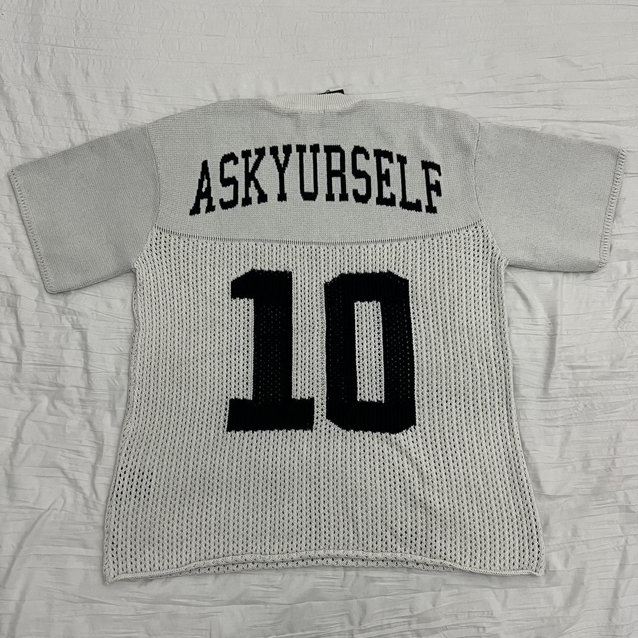 ASKYURSELF Knit Mesh Jersey Ecru - Size Medium RPR... - Depop